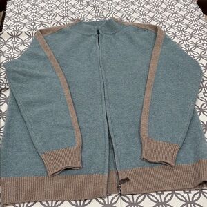 NEW.. Two Tone Zip Front Mens Sweater…